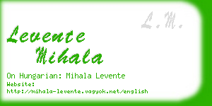 levente mihala business card